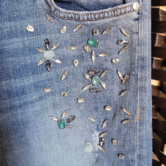 Pilcro Blue Straight Leg Jeans Classic Denim - Picture 3 of 7